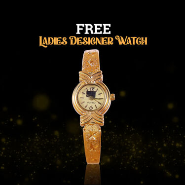 Mens Golden Watch With Free Ladies Designer Watch (MLGW13)