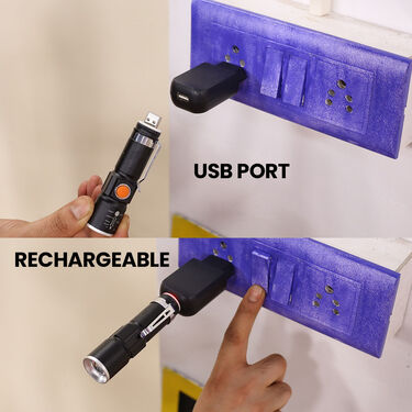 Rechargeable Torch with USB Charger (EL3)