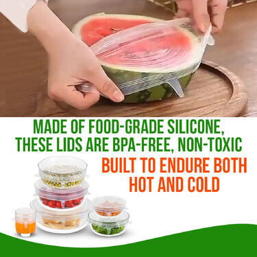 Reusable Round Shape Silicone Food Cover Lid (SFCL)