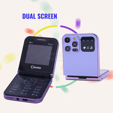 2 Sim Dual Screen Flip Phone With Camera (Rock Z Max)