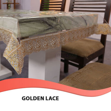 Buy 1 Get 1 Transparent Table Cover With Decorative Lace (TC1)