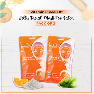 Vitamin C Peel Off Jelly Facial Mask For Salon Pack Of 2 (VCAPM)