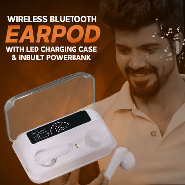 Wireless Bluetooth Earpods with LED Charging Case & Inbuilt Powerbank (TWS17)