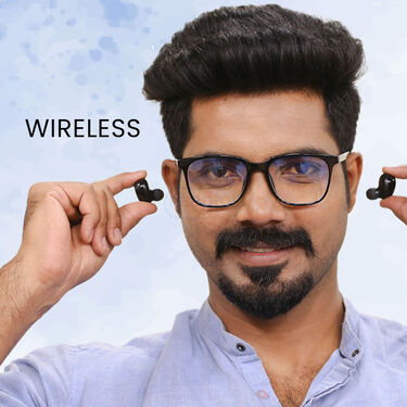 Wireless Bluetooth Earpods With Inbuilt Display And Power Bank With Free Blue Cut Glasses (TWS40)