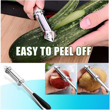 Stainless Steel 3 in 1 Multifunctional Vegetable & Fruit Peeler (SSVFP)