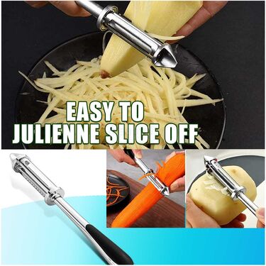 Stainless Steel 3 in 1 Multifunctional Vegetable & Fruit Peeler (SSVFP)