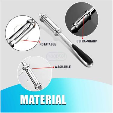 Stainless Steel 3 in 1 Multifunctional Vegetable & Fruit Peeler (SSVFP)